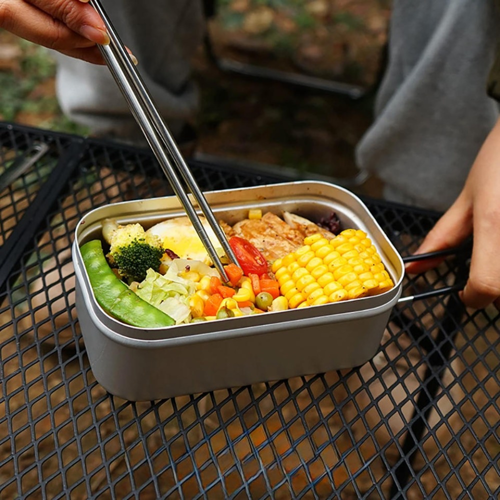 Camping Cooking Pot - Ultraleichtes Geschirr, Camping-Kochgeschirr, Lunchbox, Kochtöpfe, Picknick-Zubehör,