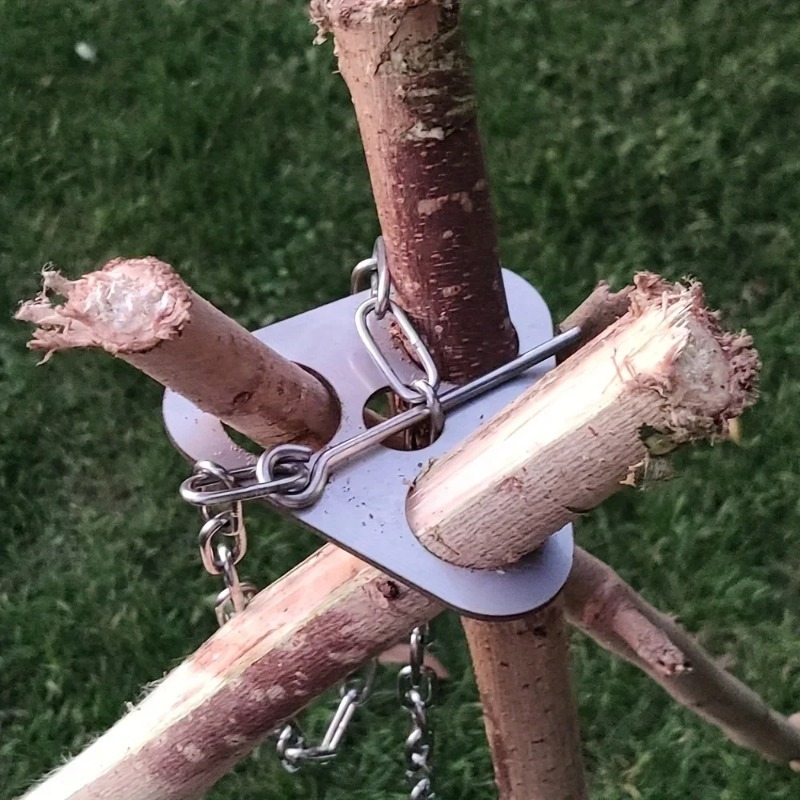 Camping Cooking Tripod - Outdoor BBQ Dreibein-Gestell Tragbarer Abnehmbarer Hängeständer