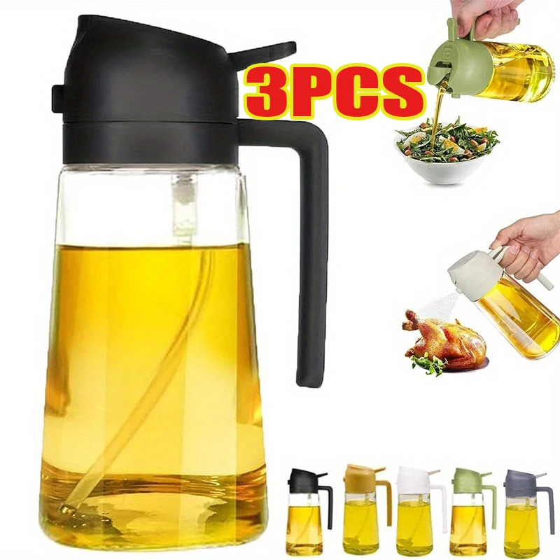 Camping Cooking Oil Bottle - Ölspray 2-in-1 Kunststoff Haushalt Küche Ölsprühflasche