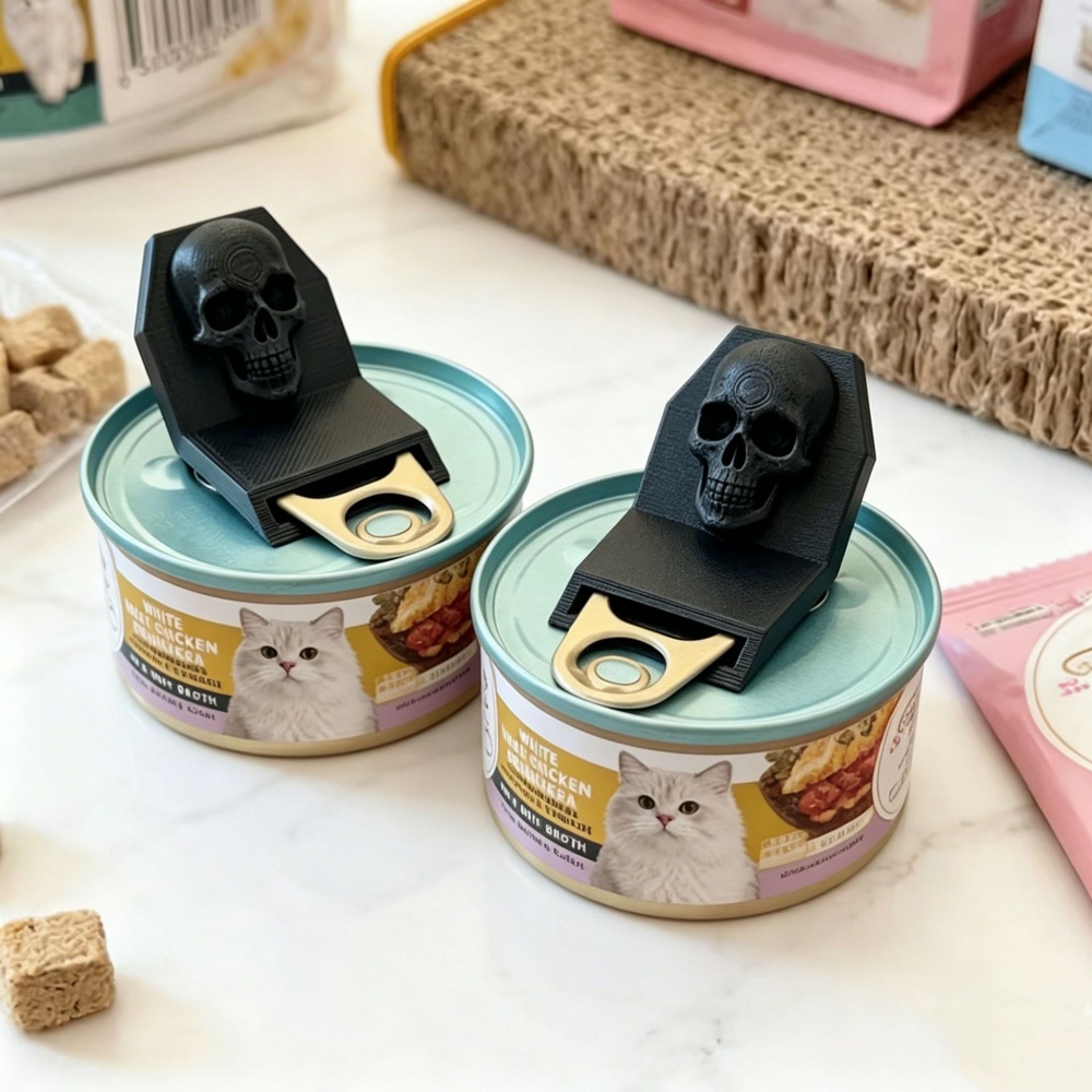 Camping Cooking Gadgets - 2 Stück rutschfester Totenkopf-Gläseröffner, Gothic-Küchenhelfer, einzigartiger
