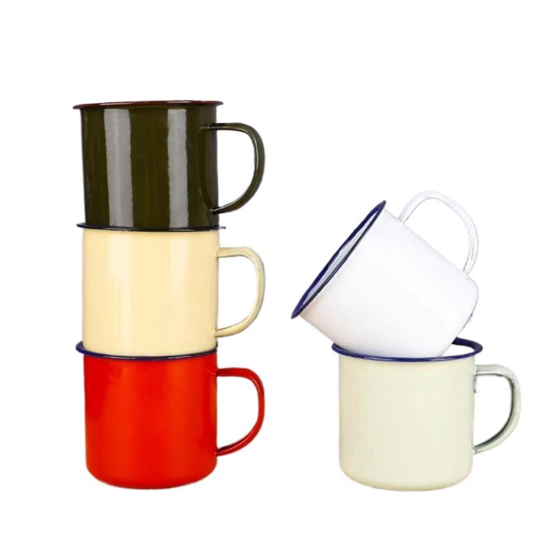 Camping Cooking Pot - Emaille-Trinkbecher in verschiedenen Farben und Größen
