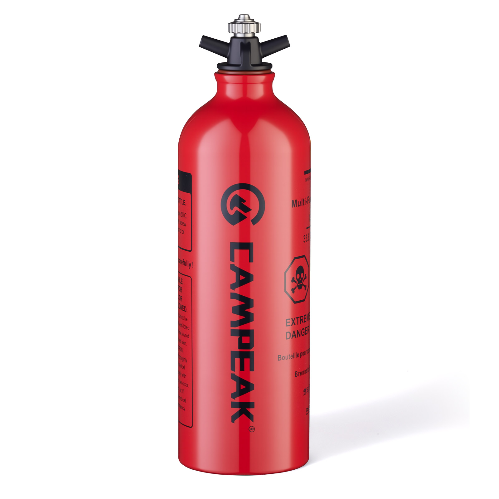Camping Cooking Oil Bottle - CAMPEAK Flüssigkraftstoffflasche 1L Rot für Outdoor-Camping