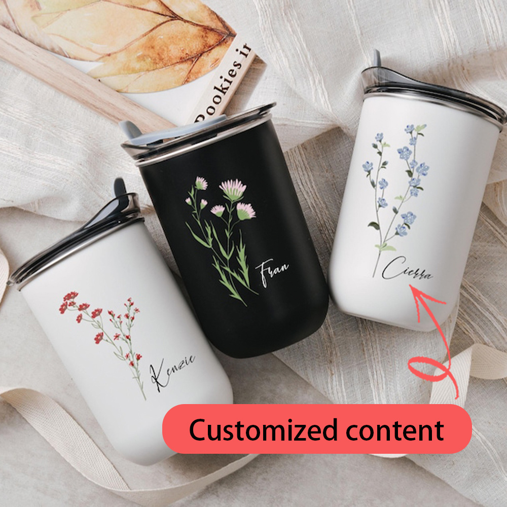 Camping Cooking Pot - Personalisierter Edelstahlbecher mit roten Wildblumen, personalisierter