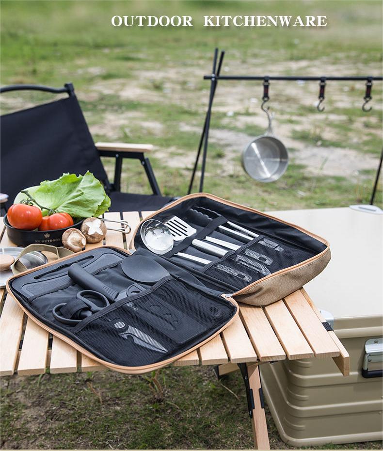 Camping Cooking And Eating Set - Outdoor-Camping-Küchengeschirr, 8-teiliges Set, kommt mit einem