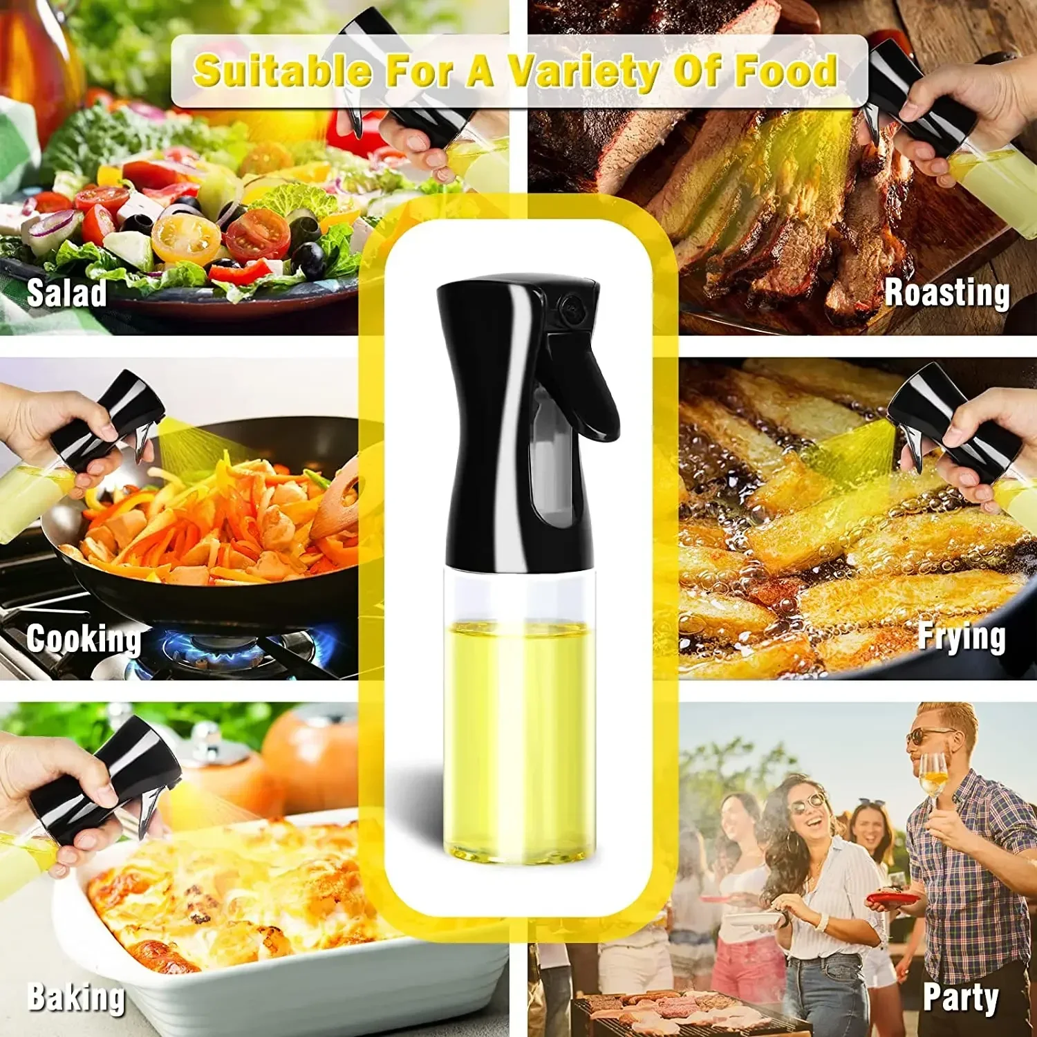 Camping Cooking Oil Bottle - 500 ml Kunststoff Öl Spray Flasche