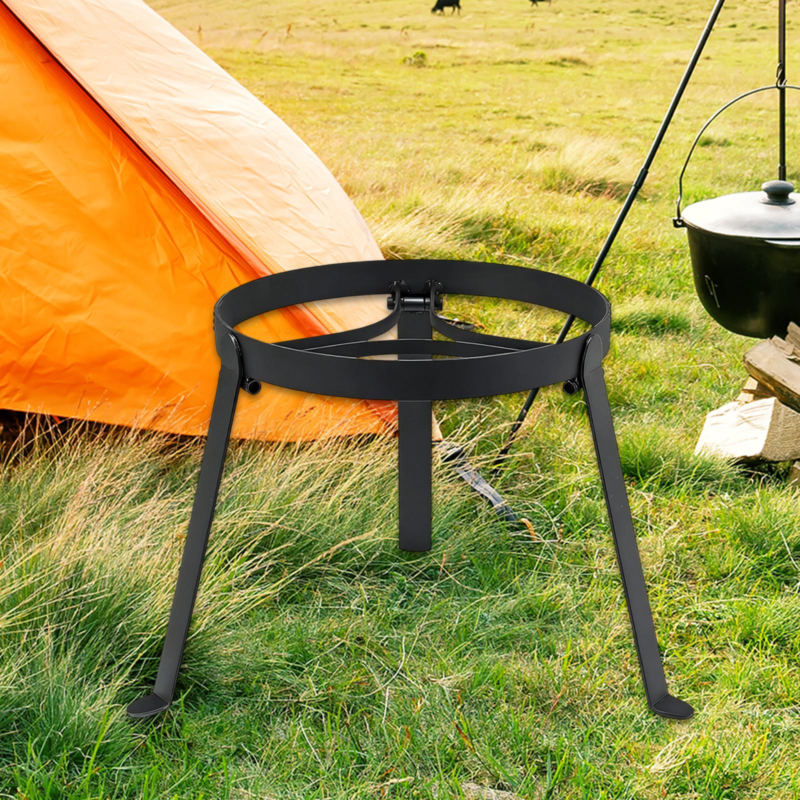 Camping Cooking Tripod - Faltbares Kochstativ aus Eisen für Lagerfeuer,