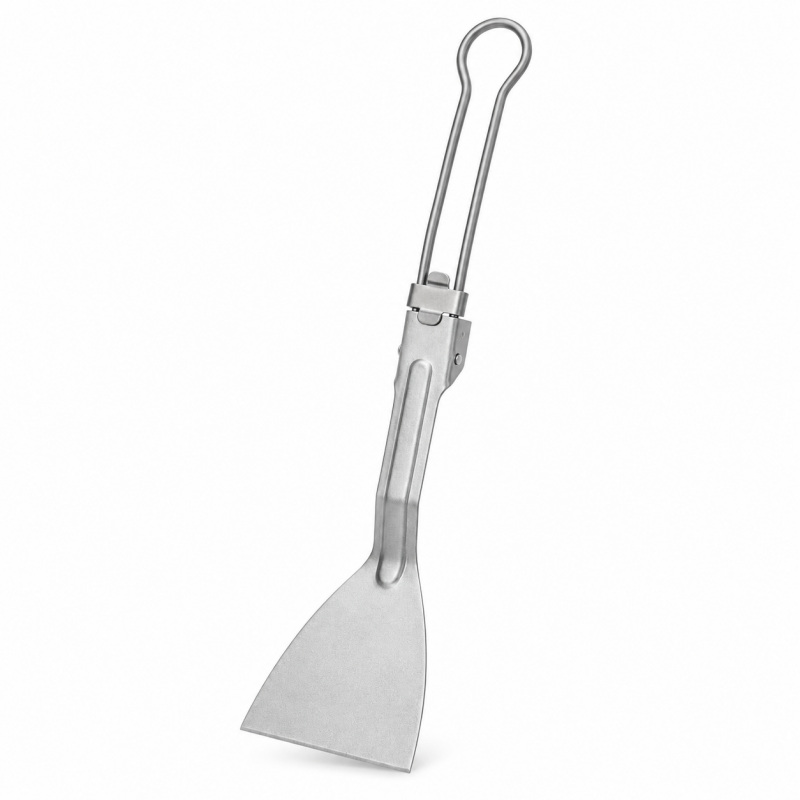 Camping Cooking Handle - Reiner Titan-Klappspatel, Leichtgewichtiger 16g Camping-Kochspatel mit
