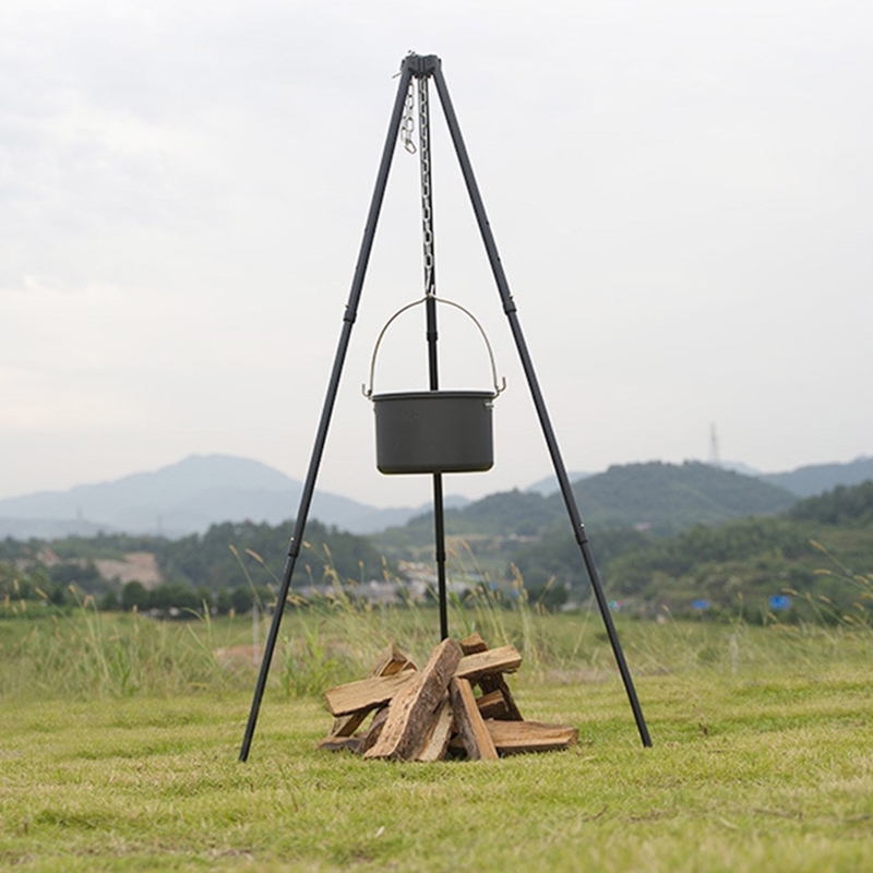 Camping Cooking Tripod - Mehrzweck -Kochstativ Freien Freien Hitzebeständige Grillregal