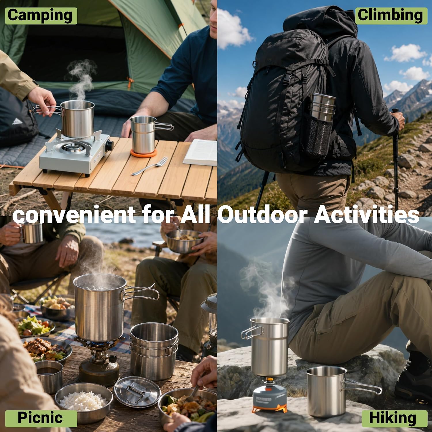 Faltbare Campingbecher, Campin – Camping Cooking Pot Bewertung und Preis