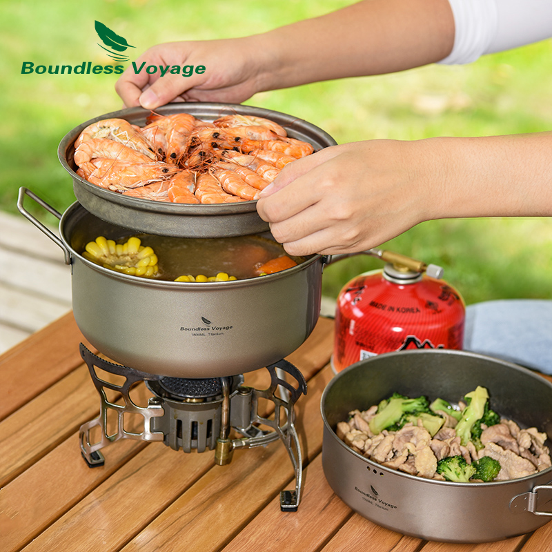 Boundless Voyage Titan-Dampfga – Camping Cooking Pots And Pans Set Bewertung und Preis