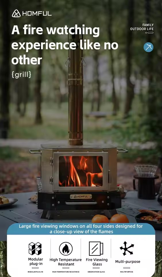 HOMFUL Tragbarer Holzofen für  – Camping Cooking Gadgets Bewertung und Preis