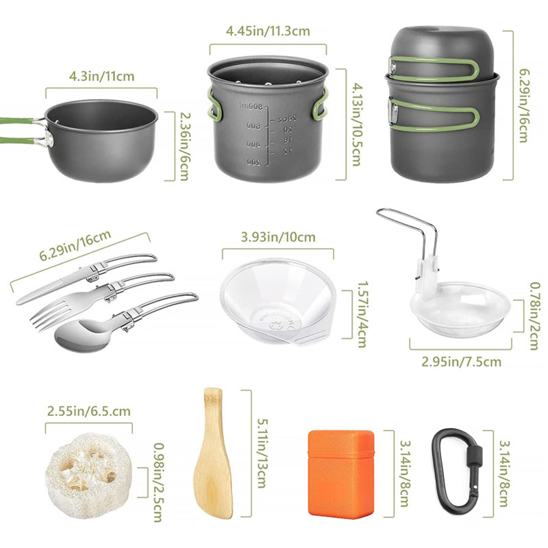 Camping-Kochgeschirr-Set, Camp – Camping Cooking Pots And Pans Set Bewertung und Preis
