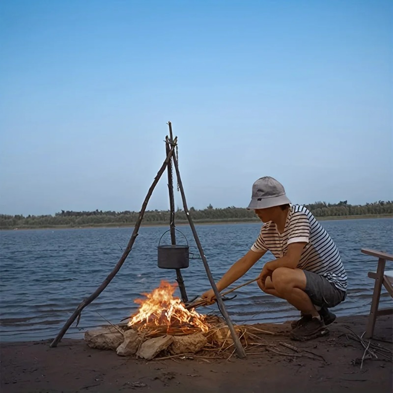 Outdoor BBQ Dreibein-Gestell T – Camping Cooking Tripod Bewertung und Preis
