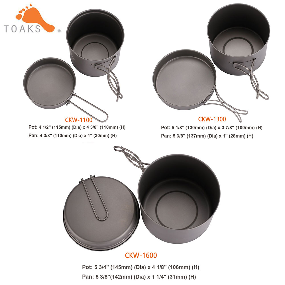TOAKS Kochgeschirr Set Ultrale – Camping Cooking Pan Set Bewertung und Preis