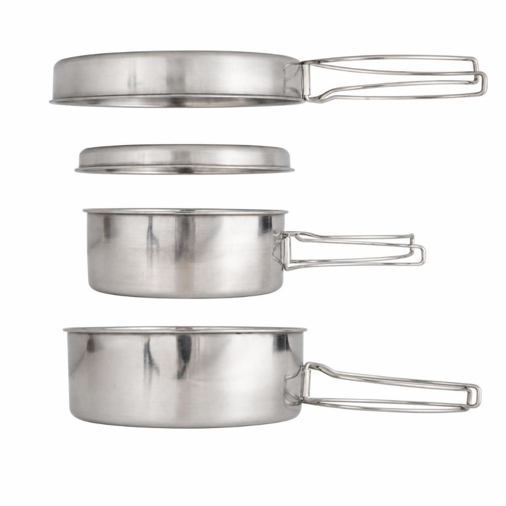 4-teiliges tragbares Camping-K – Camping Cooking Pots And Pans Set Bewertung und Preis