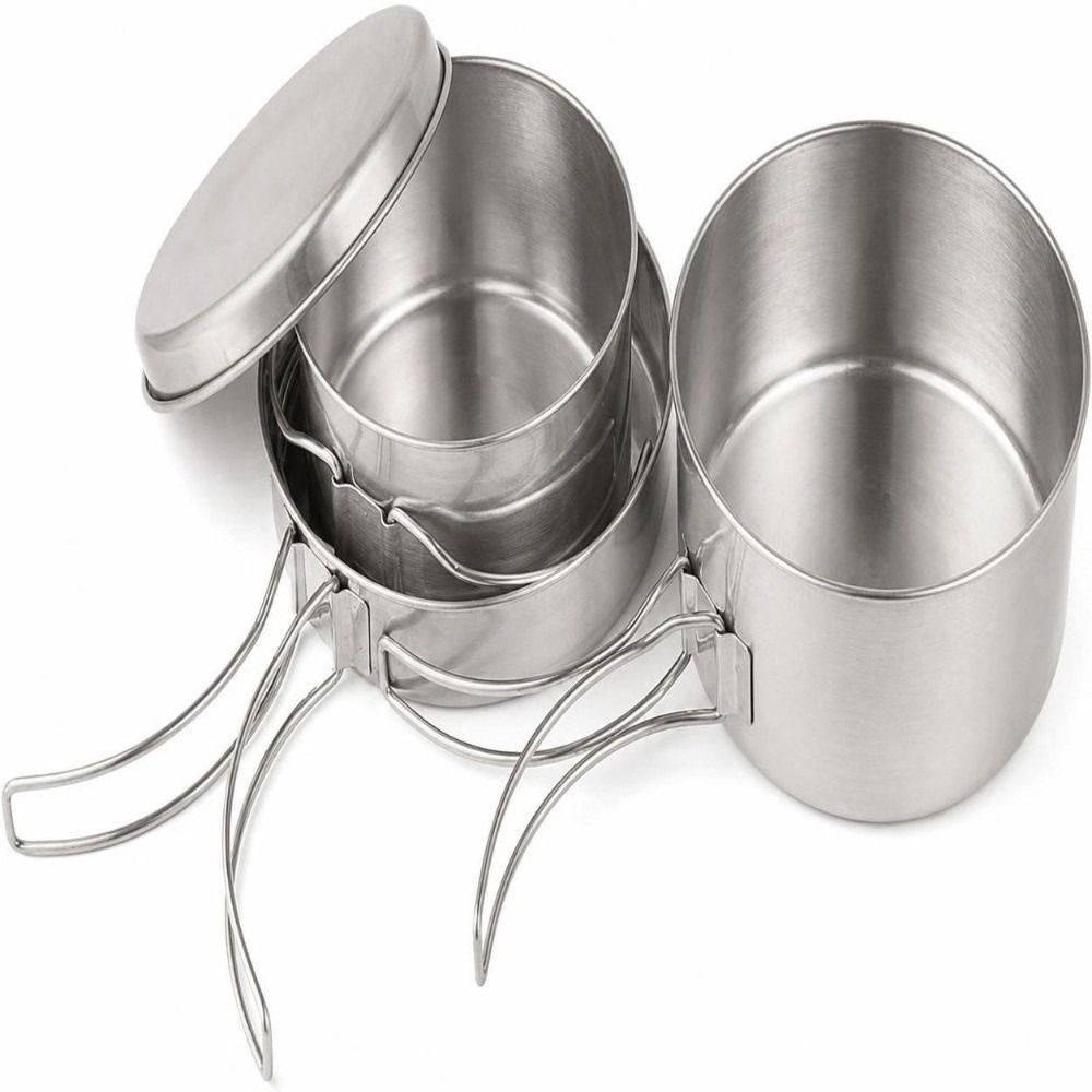 4-teiliges tragbares Camping-K – Camping Cooking Pots And Pans Set Bewertung und Preis