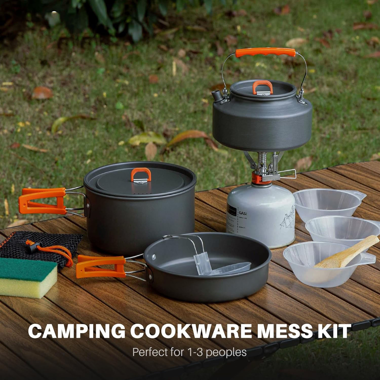 Camping-Kochgeschirr-Set mit T – Camping Cooking Pots And Pans Set Bewertung und Preis