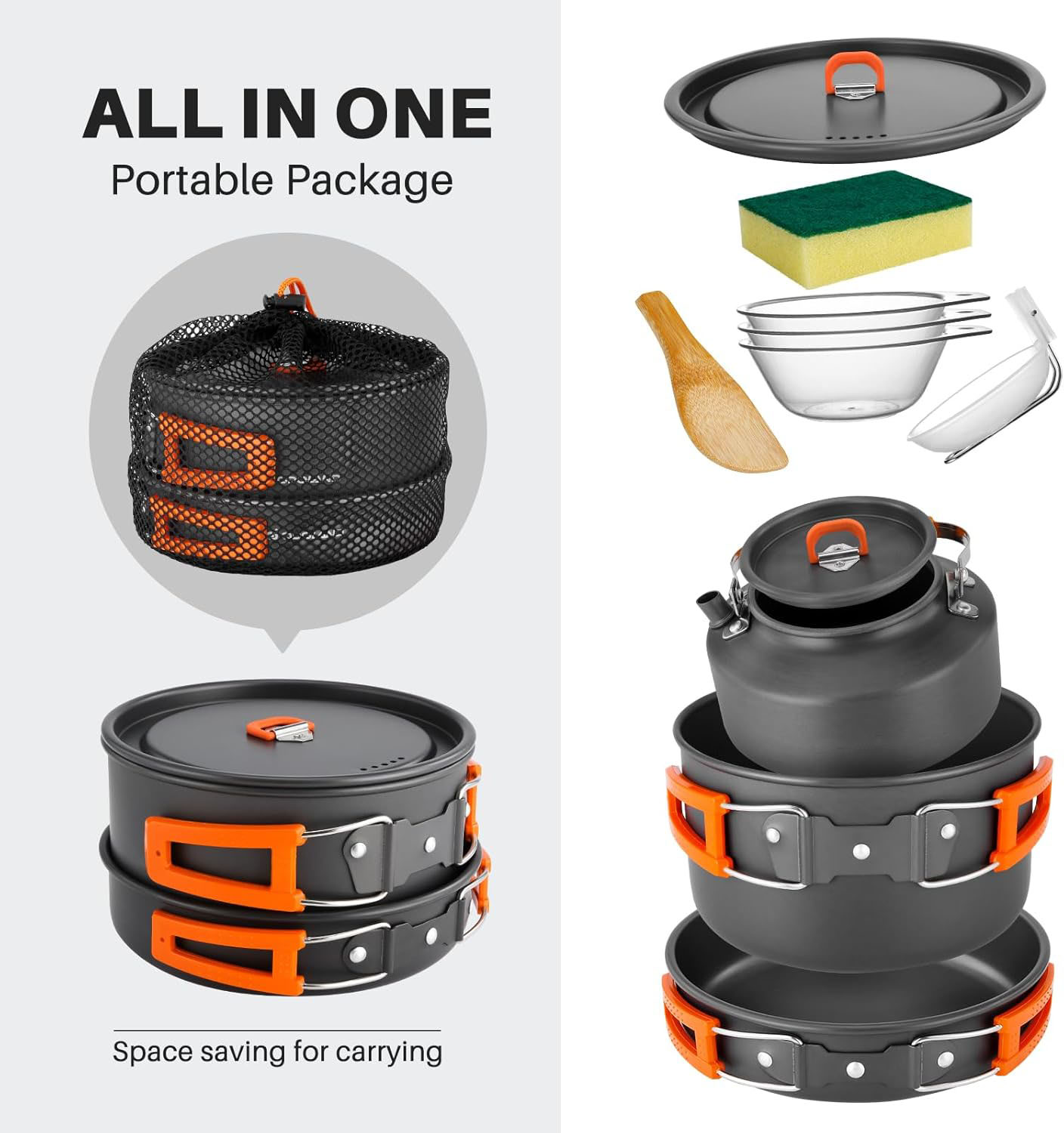 Camping-Kochgeschirr-Set mit T – Camping Cooking Pots And Pans Set Bewertung und Preis