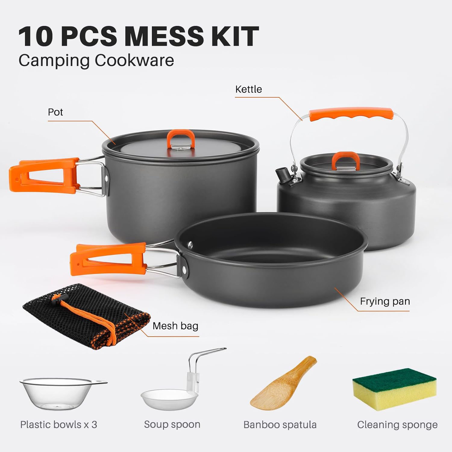 Camping-Kochgeschirr-Set mit T – Camping Cooking Pots And Pans Set Bewertung und Preis
