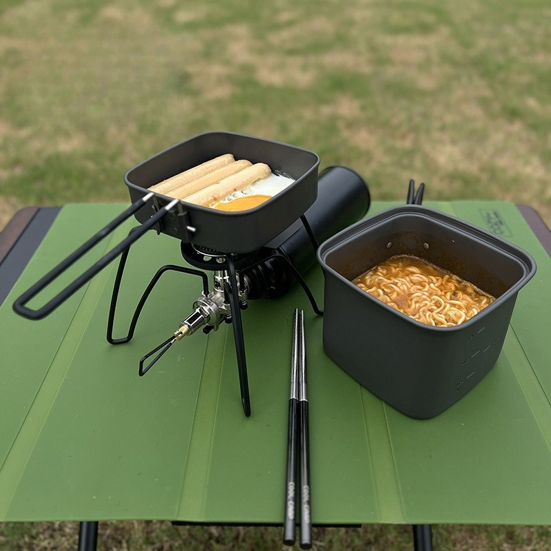 2-in-1-Kochgeschirr-Set aus Al – Camping Cooking Pots And Pans Set Bewertung und Preis