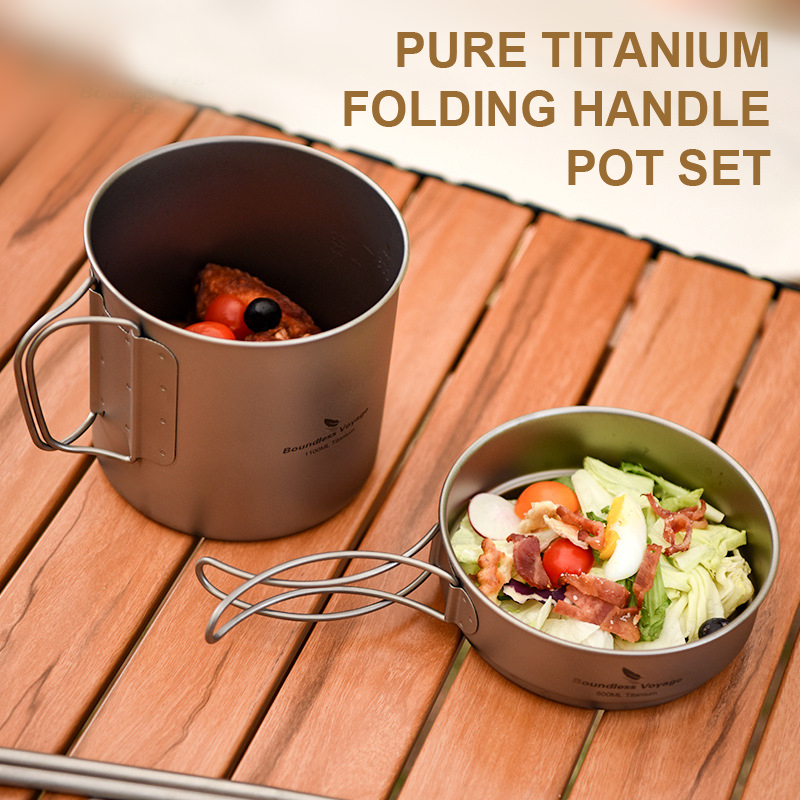 Topfset aus reinem Titan mit k – Camping Cooking Pots And Pans Set Bewertung und Preis