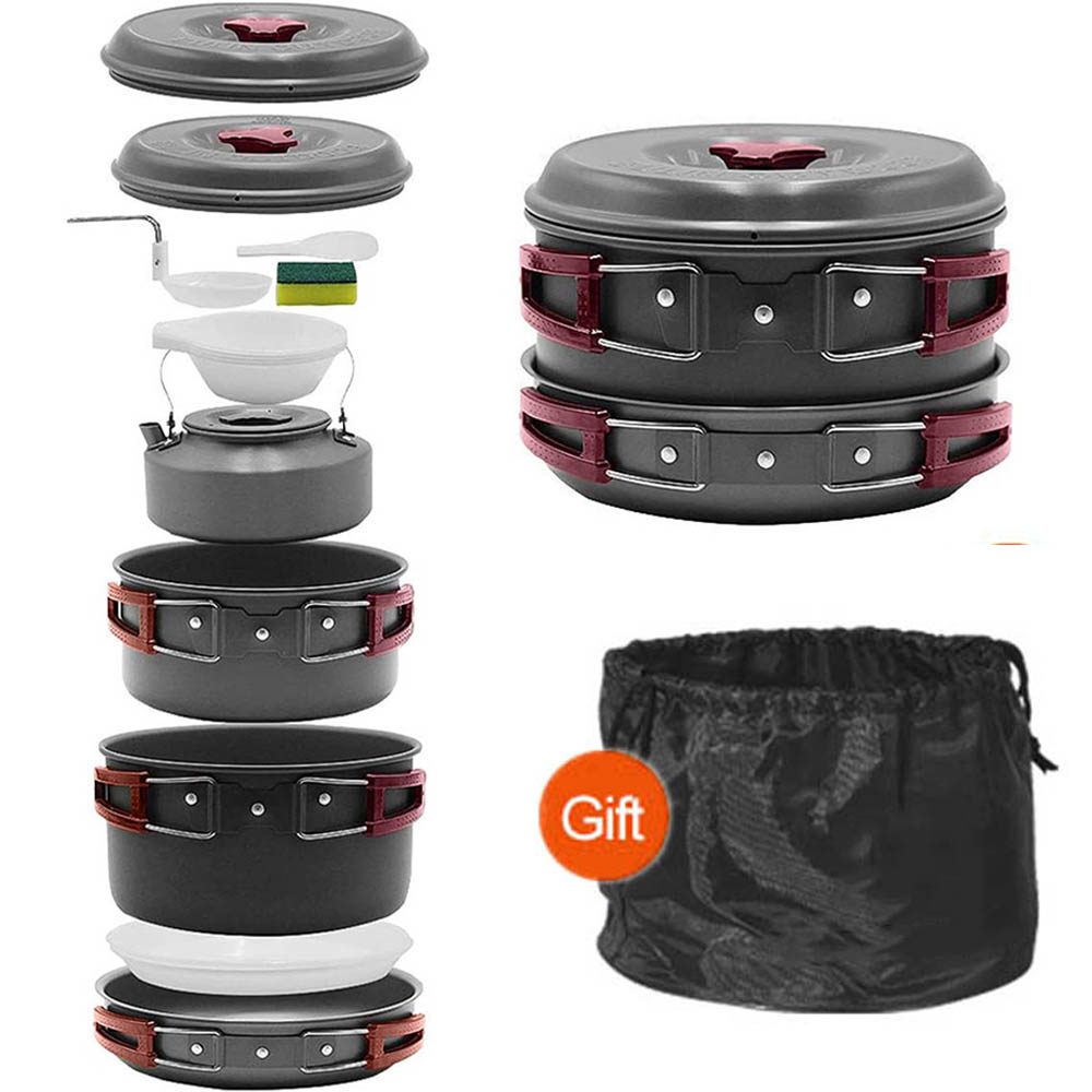 Kochen im Freien 3-4 Personen  – Camping Cooking Pots And Pans Set Bewertung und Preis