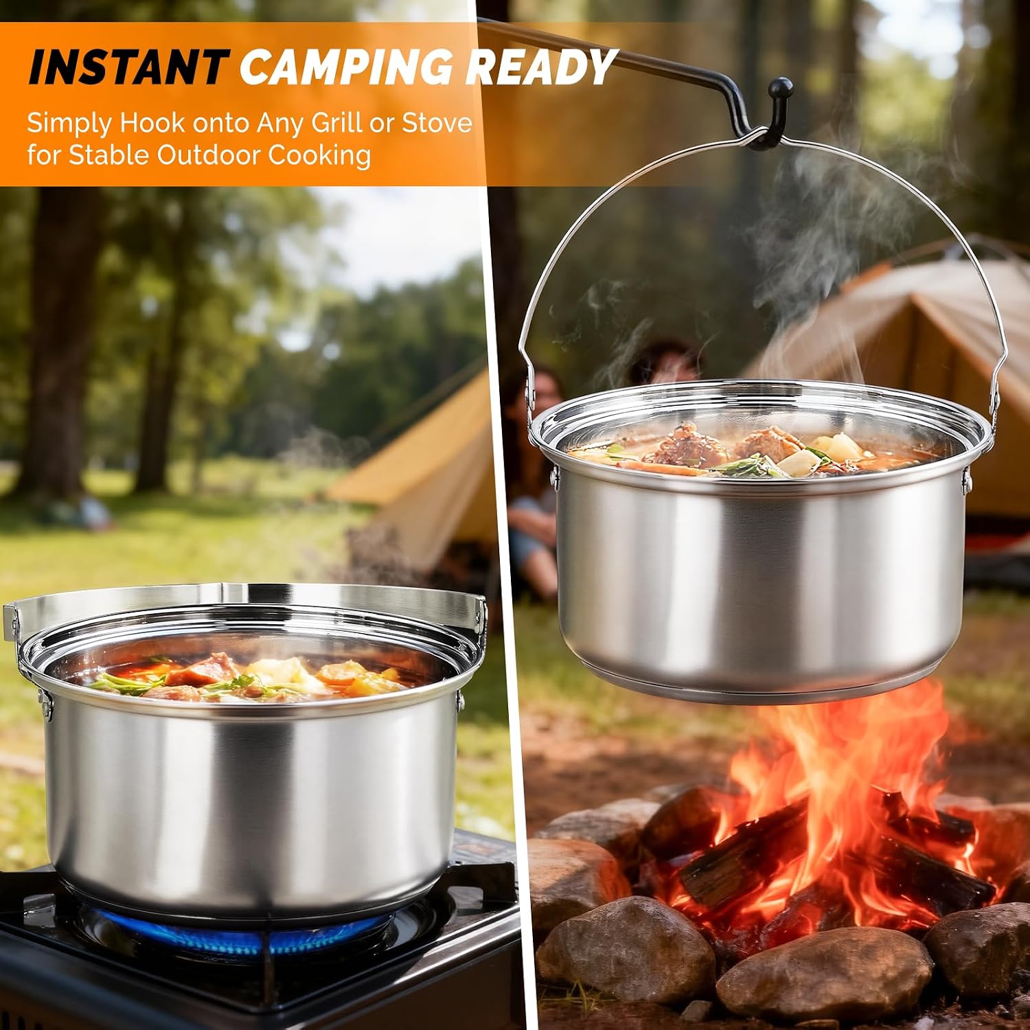 6-teiliges Kochgeschirr-Set, l – Camping Cooking Set Non Stick Bewertung und Preis