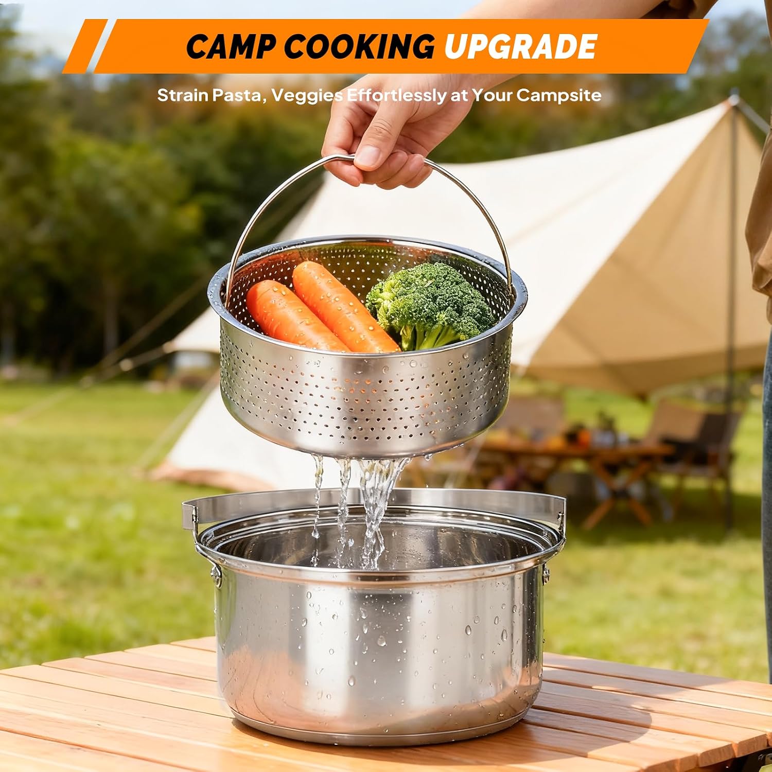 6-teiliges Kochgeschirr-Set, l – Camping Cooking Set Non Stick Bewertung und Preis