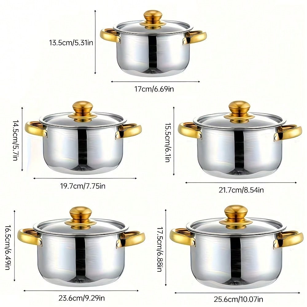 Edelstahl-Topfset, modernes Lu – Camping Cooking Pan Set Bewertung und Preis