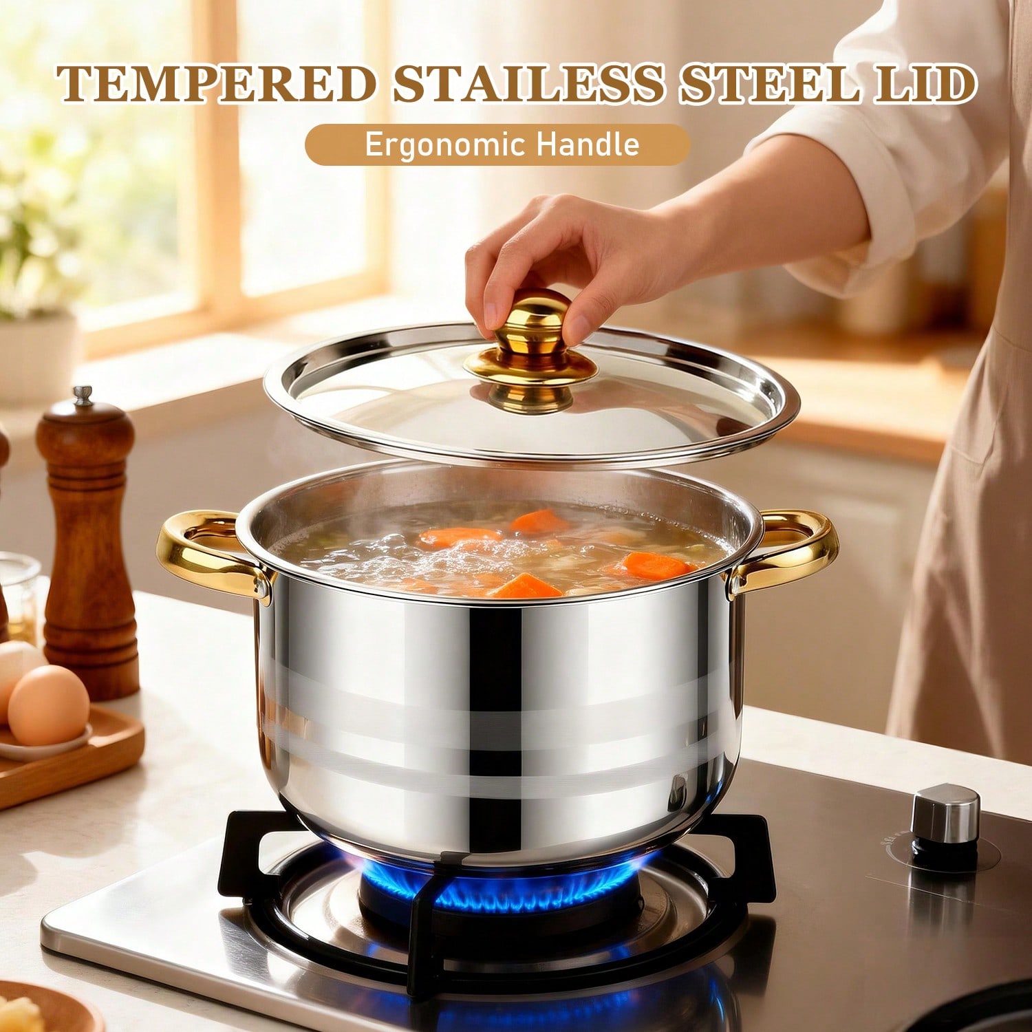 Edelstahl-Topfset, modernes Lu – Camping Cooking Pan Set Bewertung und Preis