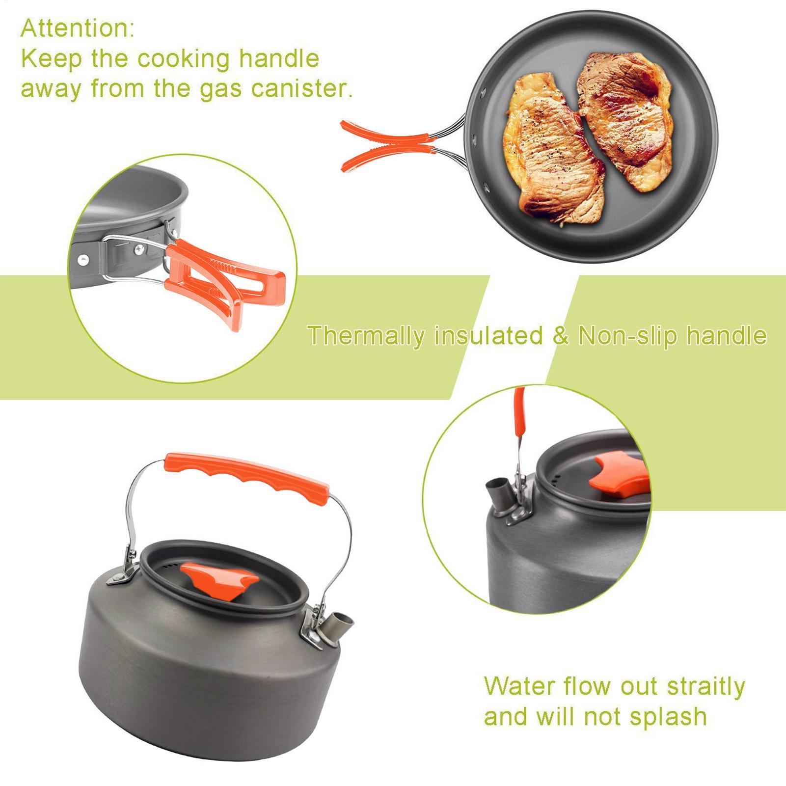 Rucksack-Kochset, Camping-Pfan – Camping Cooking Set Non Stick Bewertung und Preis
