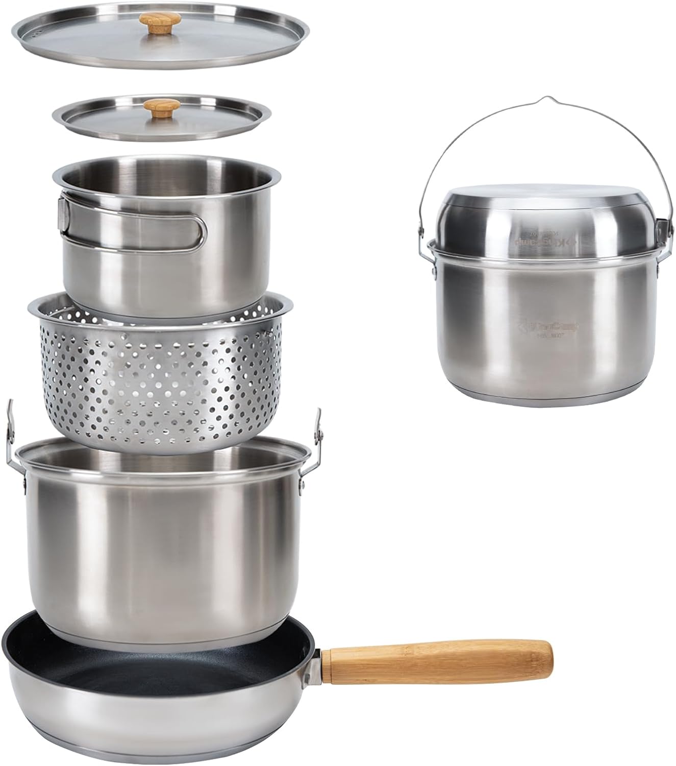 304 Edelstahl Camping-Kochgesc – Camping Cooking Pots And Pans Set Bewertung und Preis