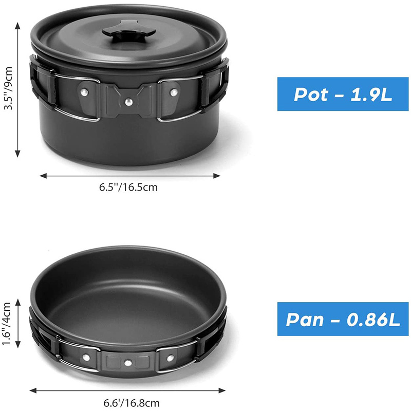 1 Set Outdoor-Kochgeschirr für – Camping Cooking Pots And Pans Set Bewertung und Preis
