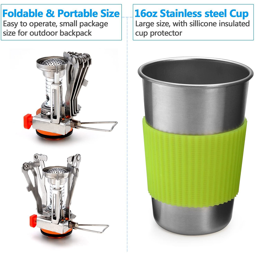 Camping-Kochgeschirr-Set mit H – Camping Cooking Gadgets Bewertung und Preis